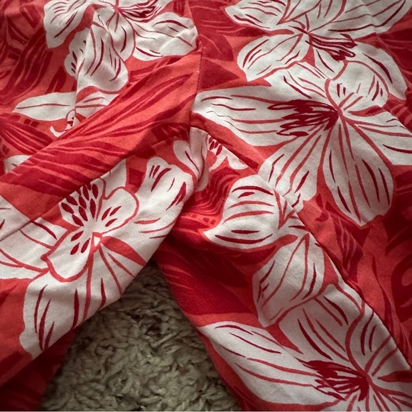 Vintage Sag Harbor Red Tropical Floral Capri Pants Women’s Size 8 Summer Cruise - Picture 9 of 16